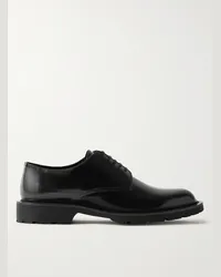 Saint Laurent Derby-Schuhe aus Leder Schwarz