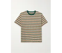 Scottie T-Shirt aus gestreiftem Baumwoll-Jersey mit Jacquard-Muster