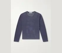Double Lock Brushed Cotton-Jersey Sweatshirt