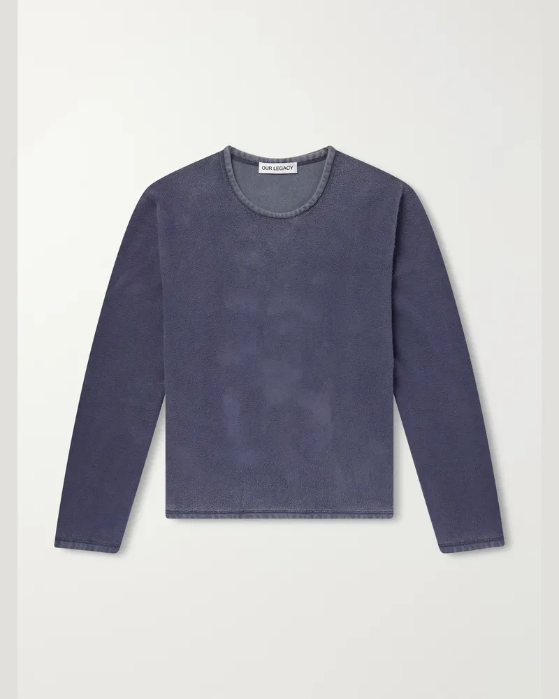 Our Legacy Double Lock Brushed Cotton-Jersey Sweatshirt Purple