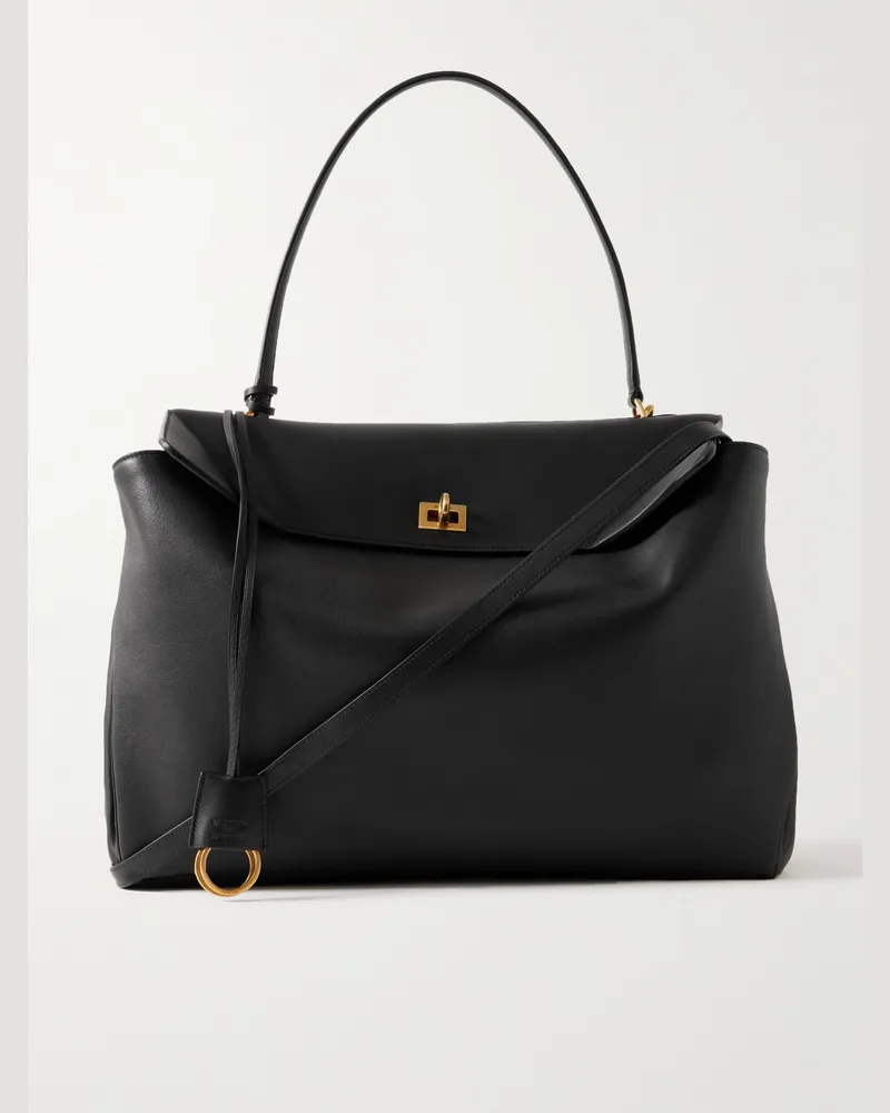 Balenciaga Rodeo Large Leather Tote Bag Black