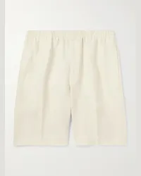 Ermenegildo Zegna Gerade geschnittene Shorts aus „Oasi“-Leinen Neutral