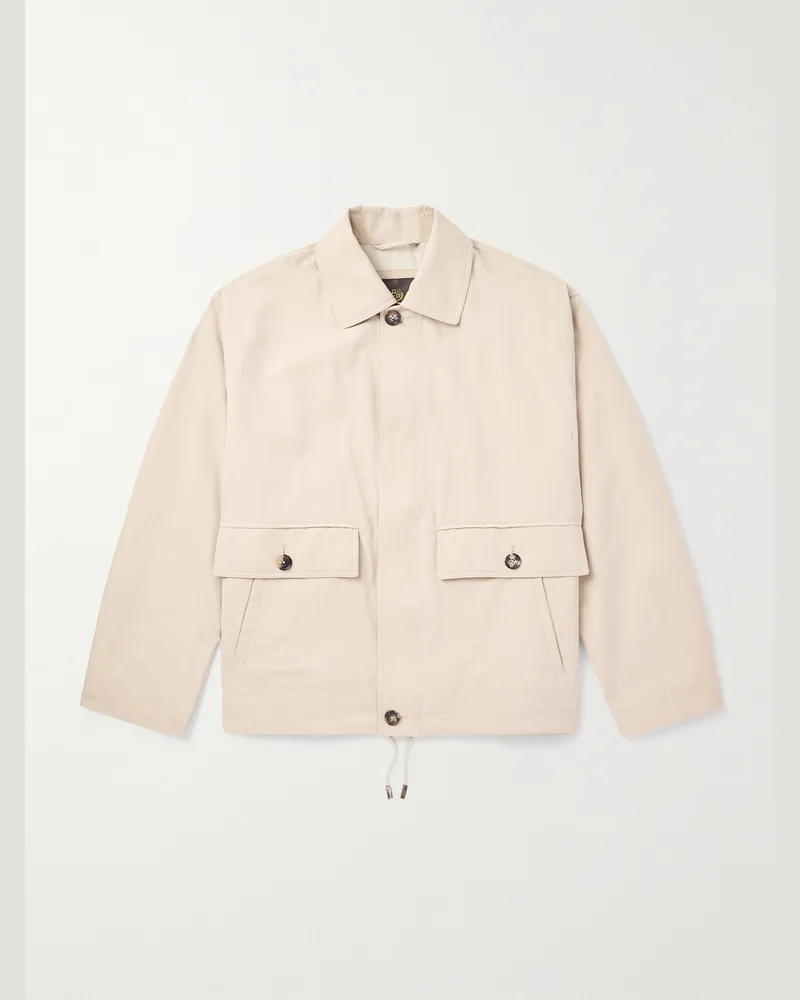 Loro Piana Rudolf Blouson aus Rain System® -Gabardine aus einer Baumwollmischung Neutral