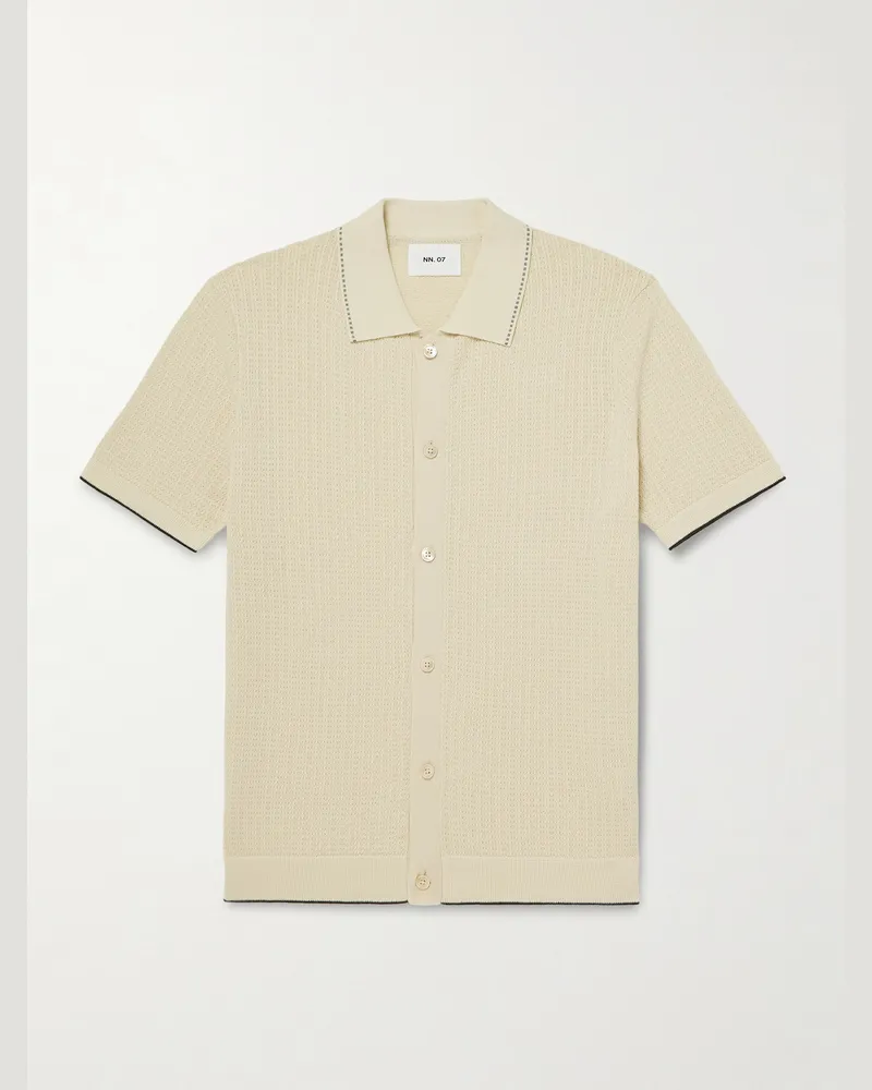 NN 07 Nalo 60039 Hemd aus Baumwolle in Lochstrick Neutral