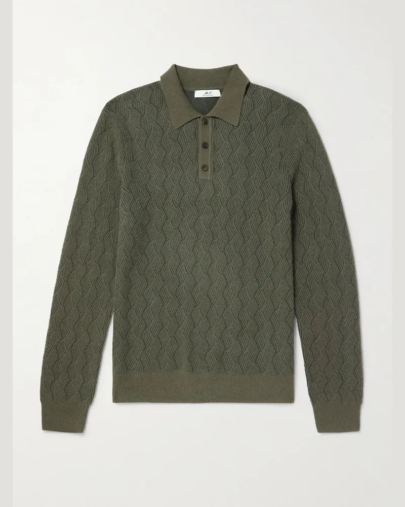 MR P. Strickpullover aus einer Woll-Kaschmirmischung Grün