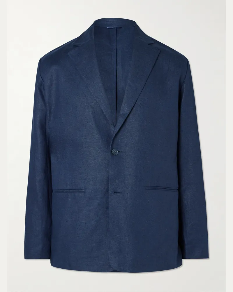 NN 07 Timo 1454 Linen Suit Jacket Blue