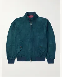 Baracuta G9 Harrington-Jacke aus Veloursleder Grün