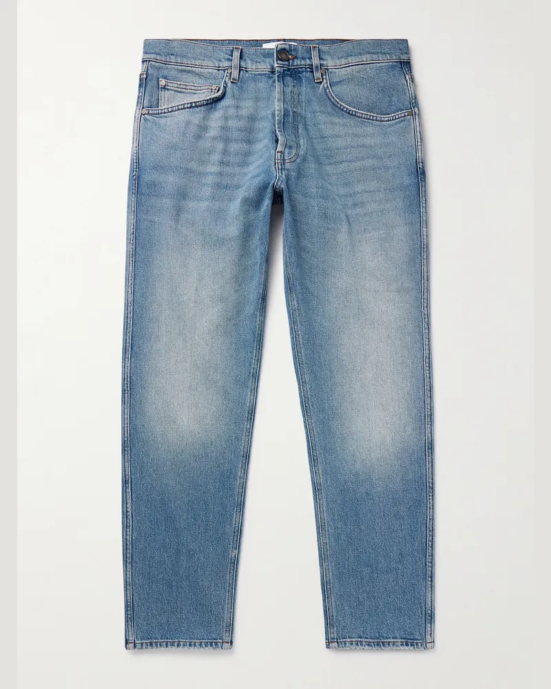 LARDINI Slim-Fit Straight-Leg Jeans Blue
