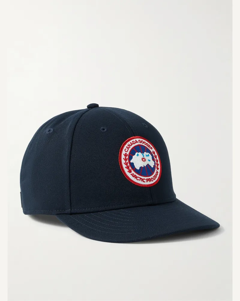 Canada Goose Arctic Logo-Appliquéd Twill Baseball Cap Blue