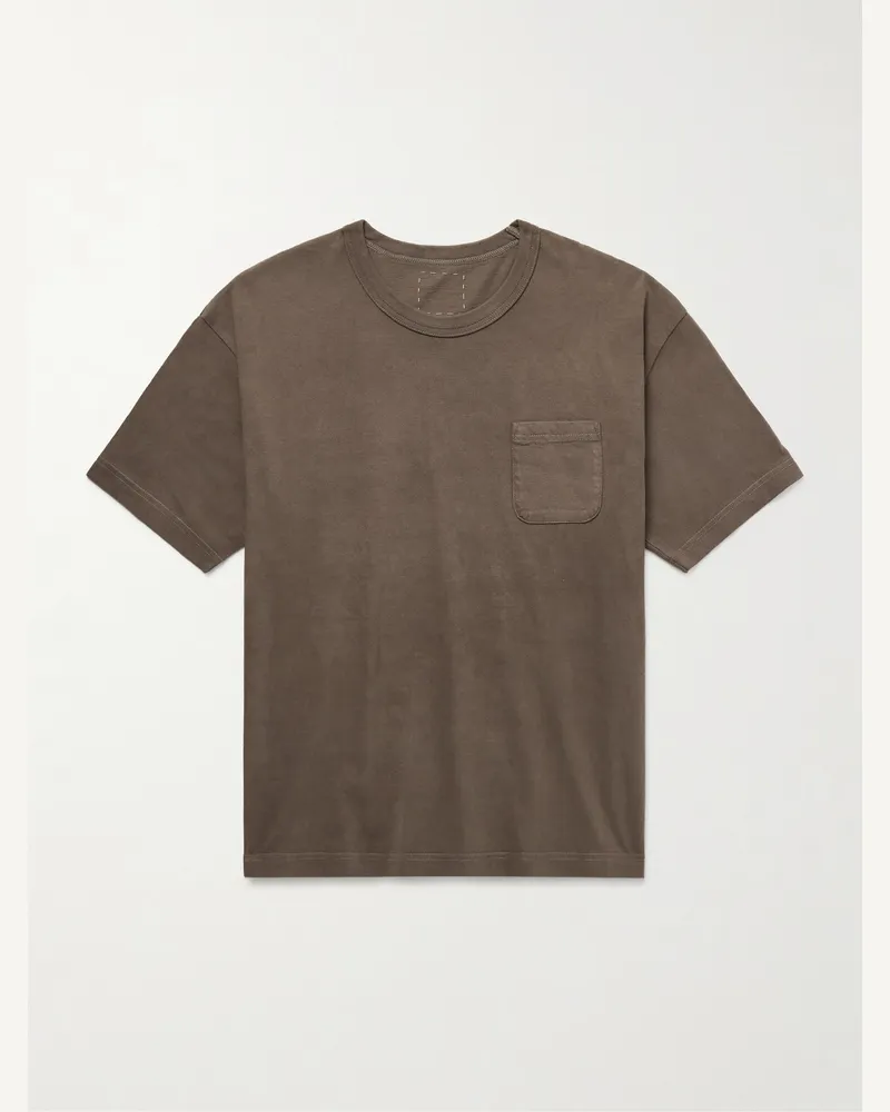 Visvim Jumbo T-Shirt aus Baumwoll-Jersey in Stückfärbung Braun