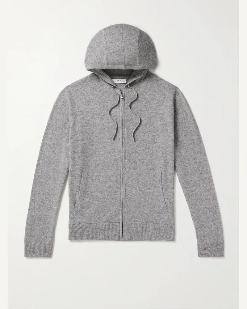 MR P. Wool and Cashmere-Blend Zip-Up Hoodie Gray