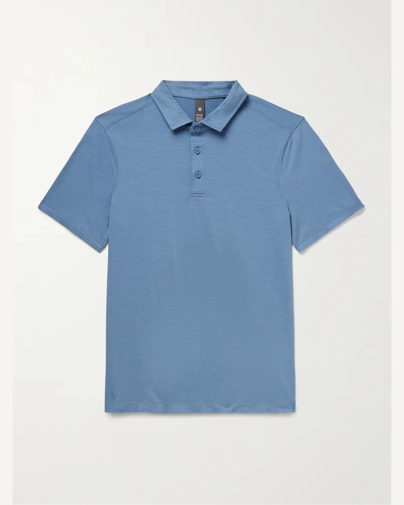 LULULEMON Evolution schmal geschnittenes Golf-Polohemd aus Stretch-Jersey Blau