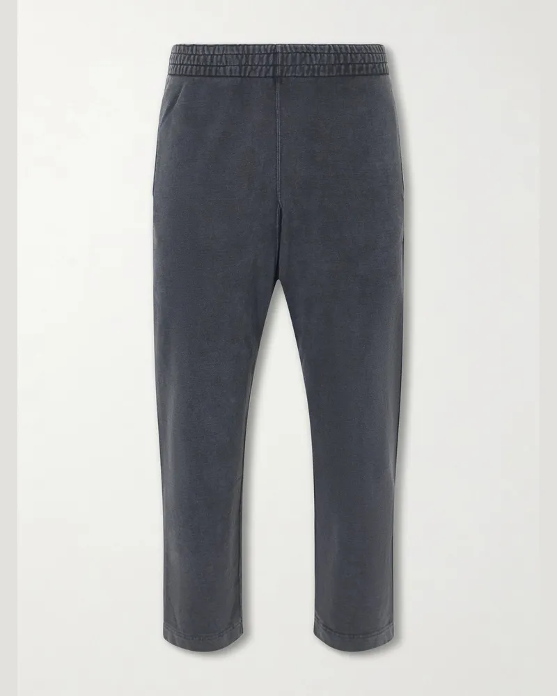 Remi Relief Straight-Leg Cotton-Jersey Sweatpants Gray