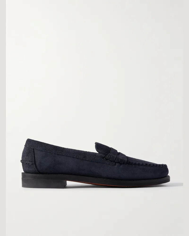Sebago Classic Dan Pennyloafers aus Veloursleder Blau