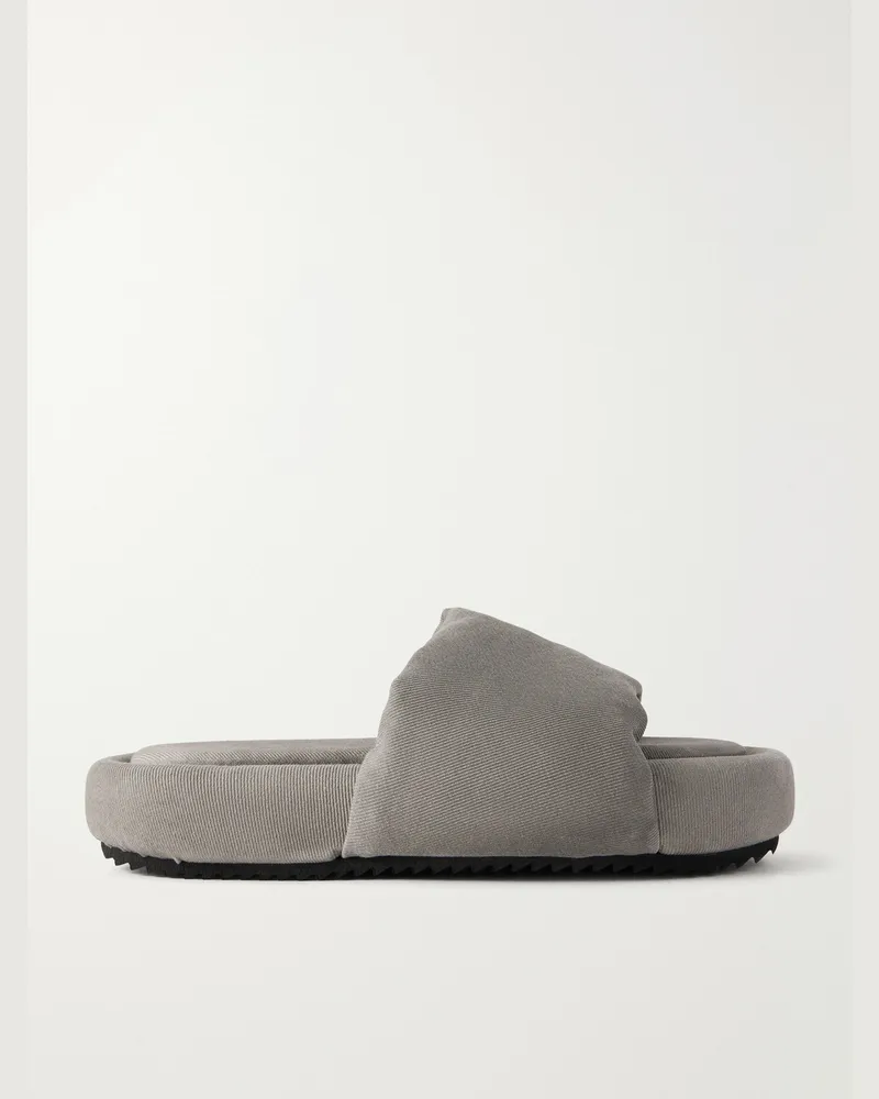 DRKSHDW by Rick Owens Chancla Padded Denim Sandals Gray