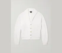 Ribbed Cashmere and Cotton-Blend Cardigan