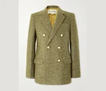 Double-Breasted Wool-Blend Bouclé Blazer