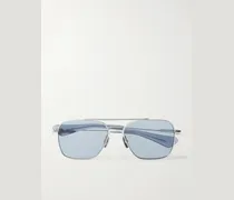 Flight-Seven Aviator-Style Titanium Sunglasses