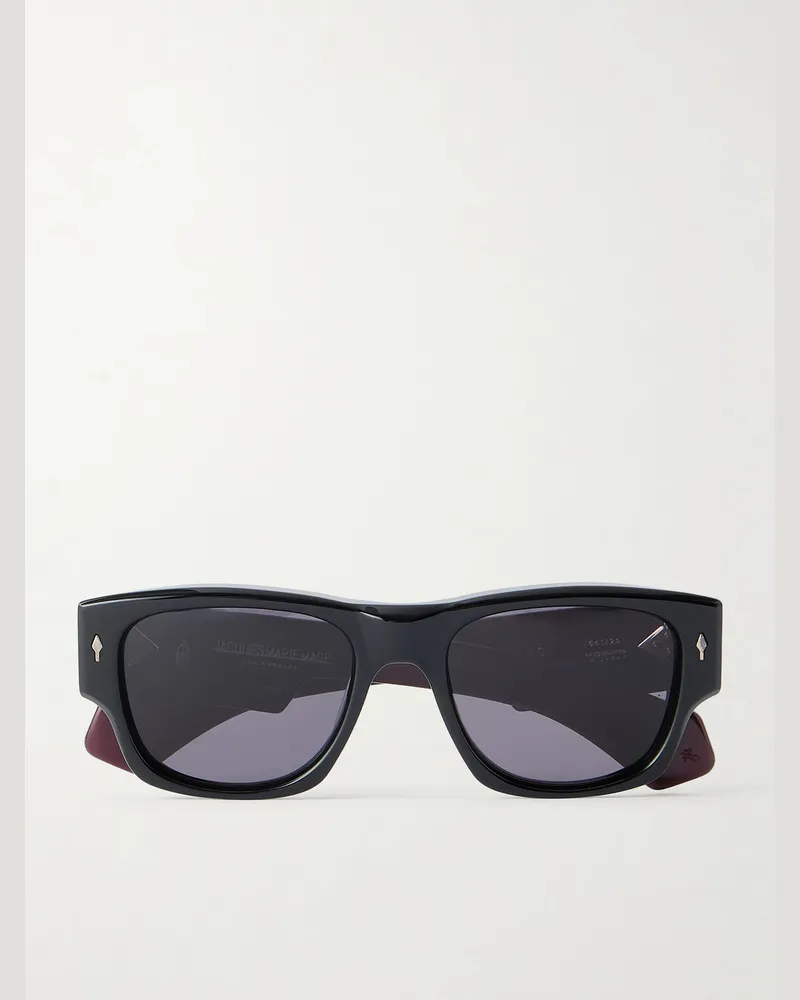Jacques Marie Mage Dino Square-Frame Acetate Sunglasses Black