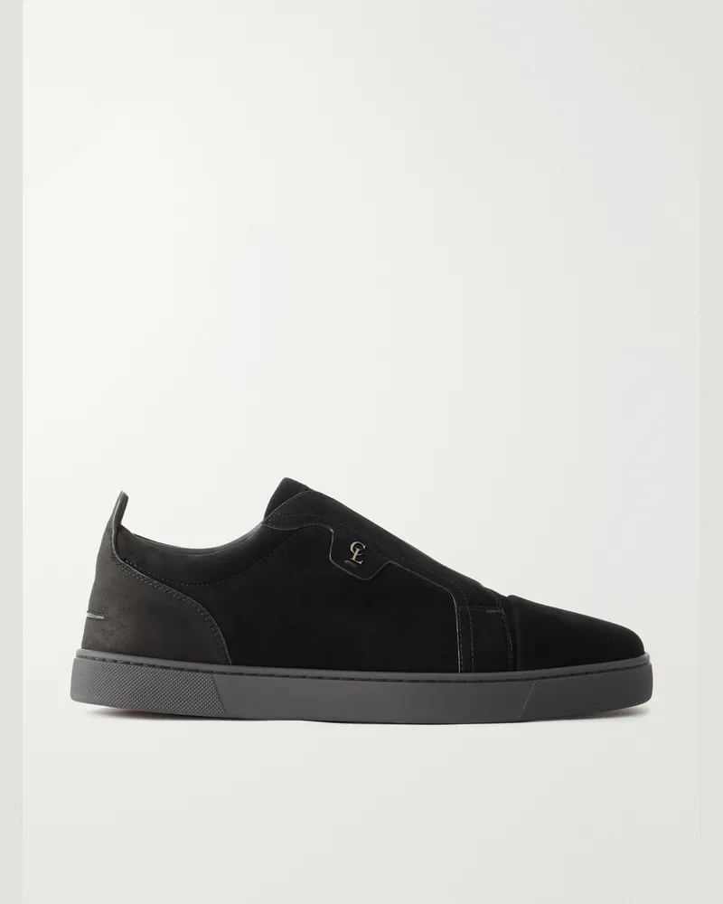 Christian Louboutin St Louis Suede Sneakers Black