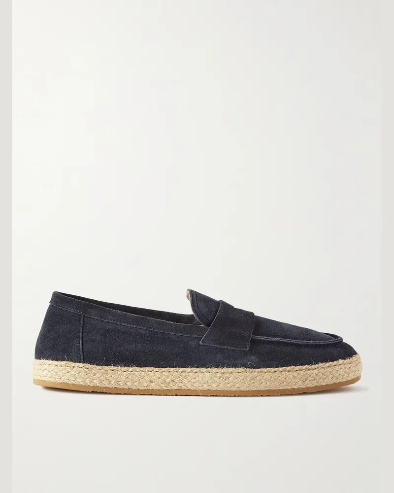 Brunello Cucinelli Espadrilles aus Veloursleder Blau