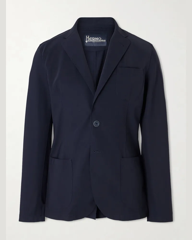 Herno Stretch-Scuba Blazer Blue