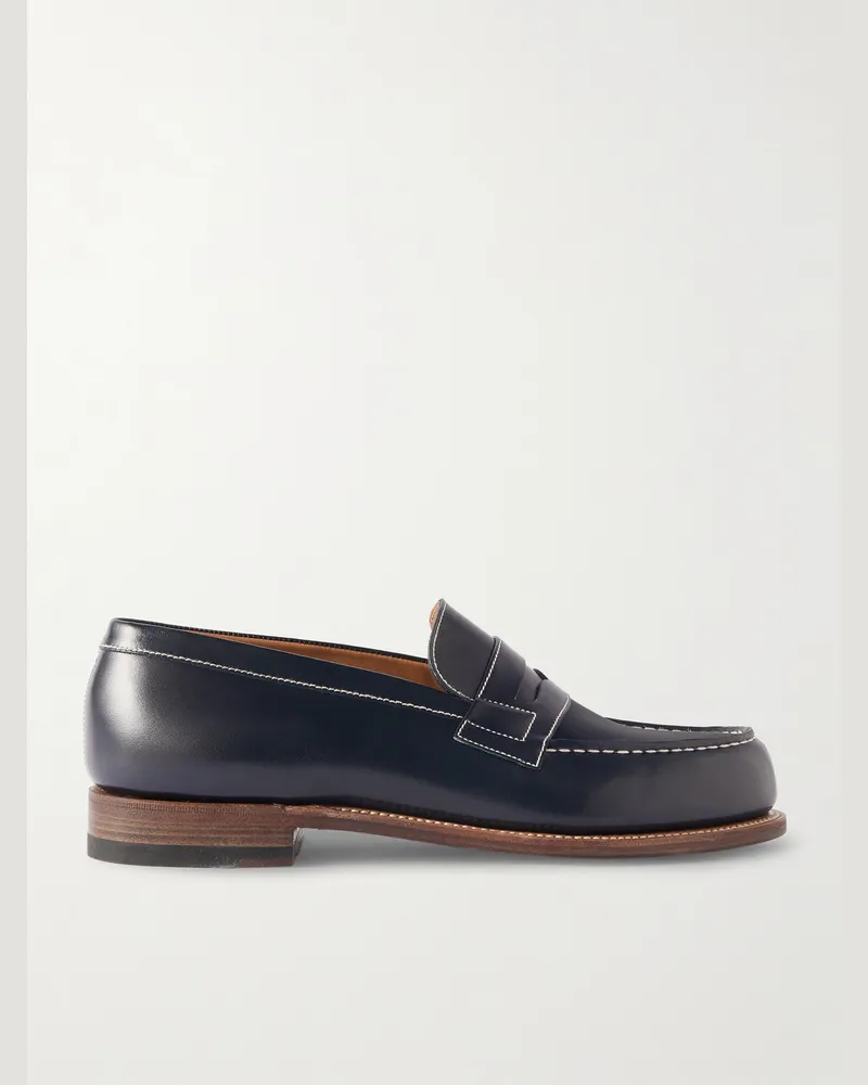 JM Weston 180 Loafers aus Glanzleder Blau