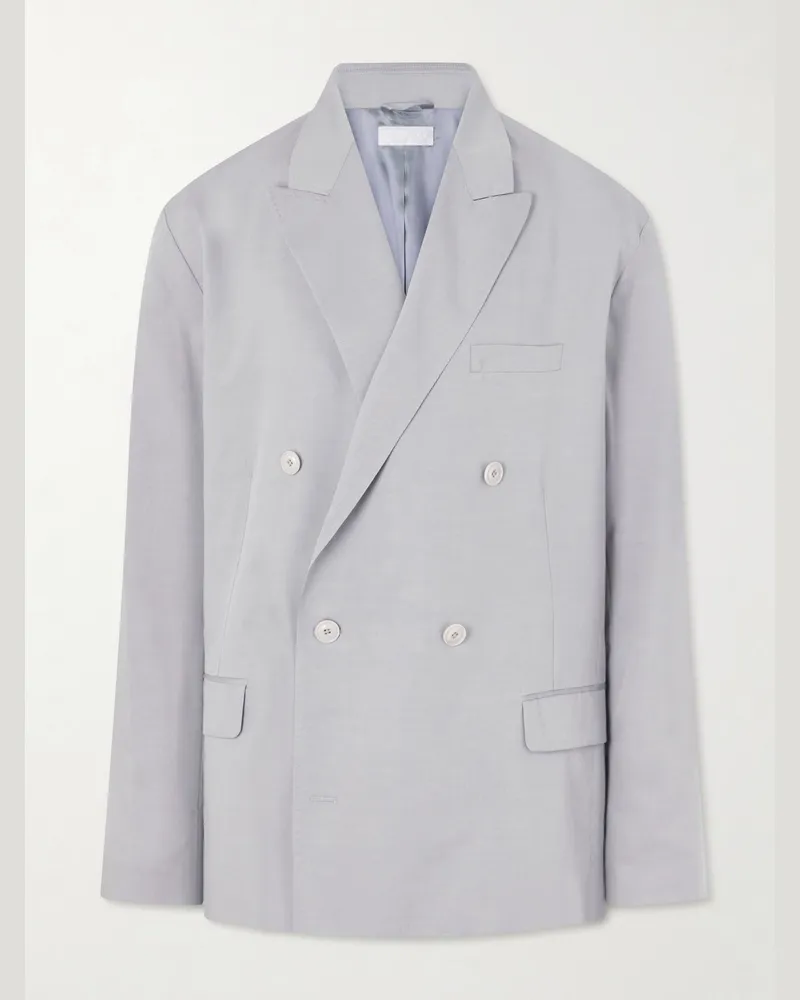 Our Legacy Halt Double-Breasted Lyocell Blazer Gray
