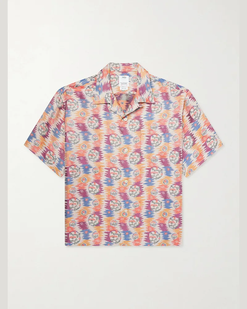 Visvim Crosby Camp-Collar Silk and Cotton-Blend Jacquard Shirt Multi