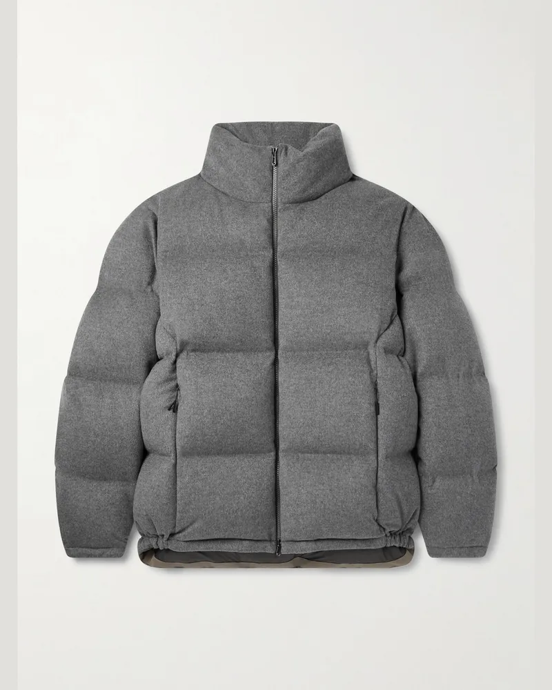 SEASE Tribeca Quilted Wish® Virgin Wool and Cashmere-Blend Down Jacket Gray