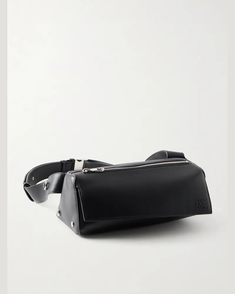 Loewe Puzzle Featherlight Sling Leather Belt Bag Black