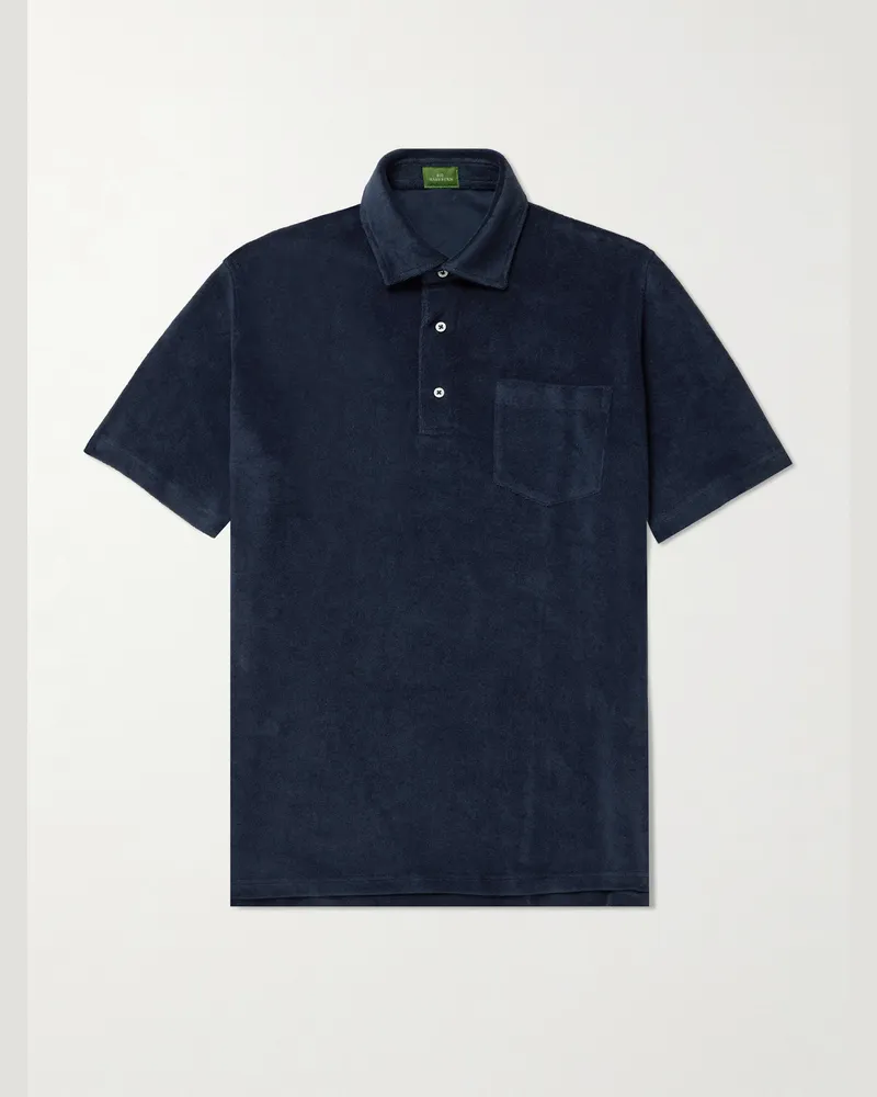 Sid Mashburn Polohemd aus Baumwollfrottee Blau