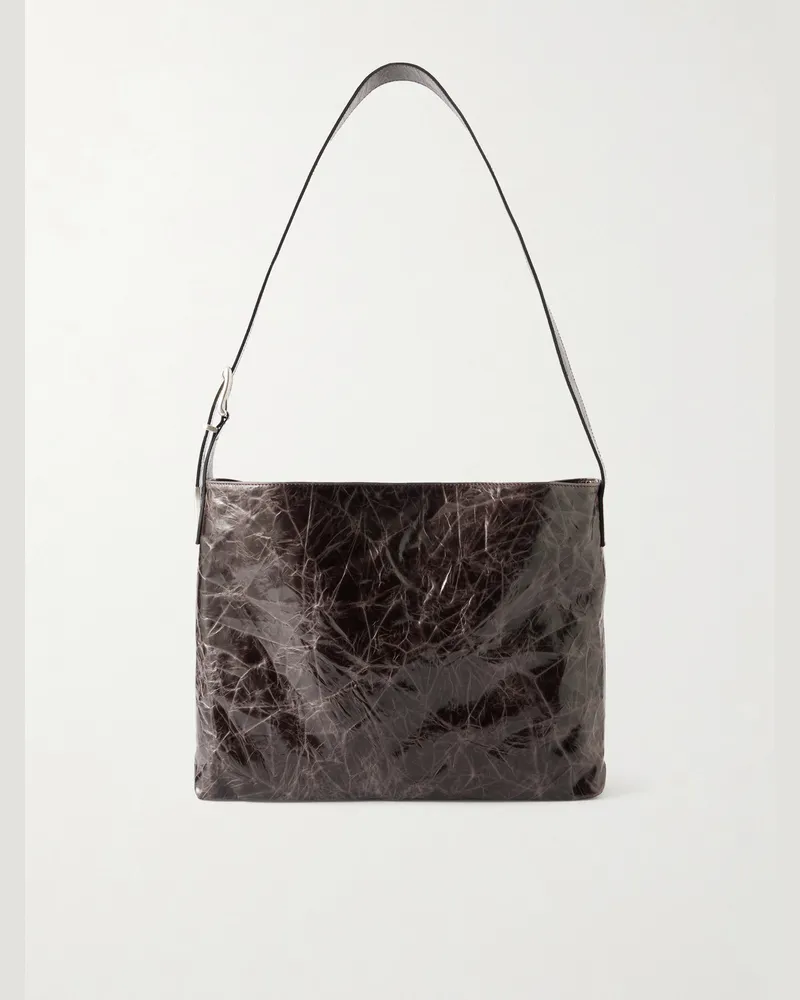 A Kind Of Guise Ukanda Crinkled Leather Tote Brown