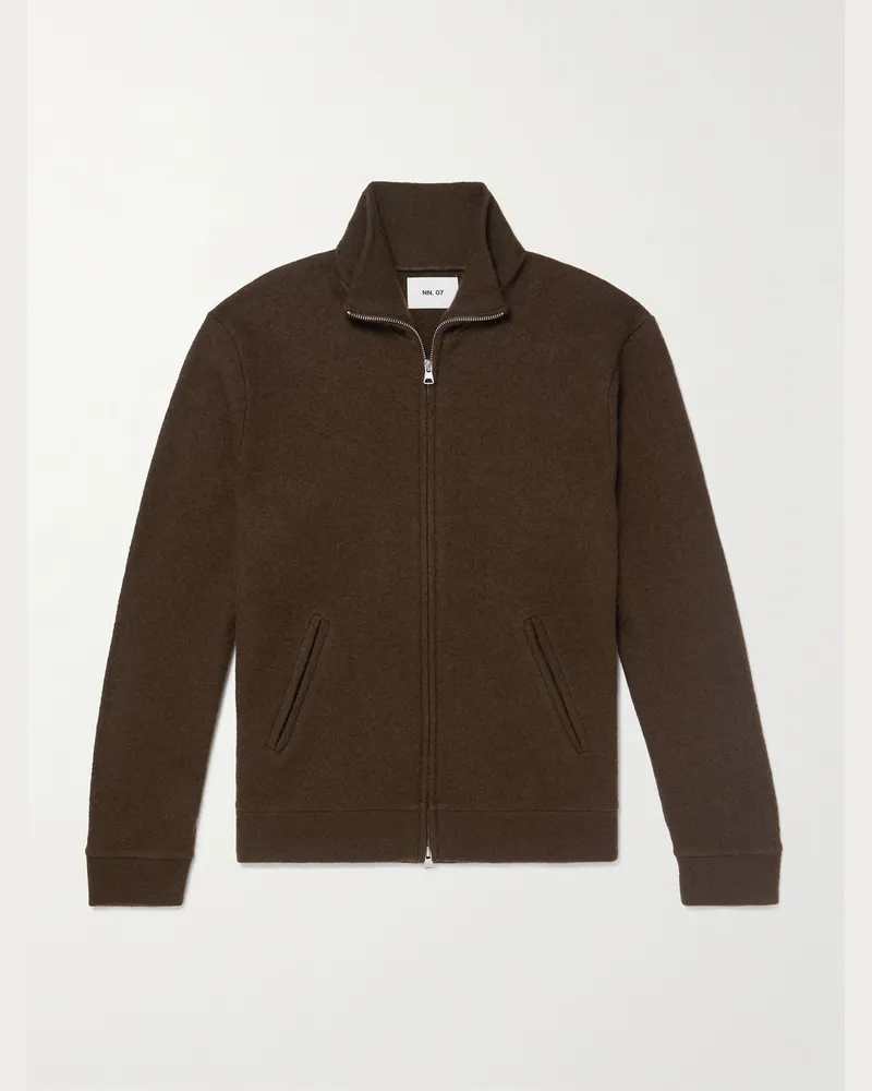 NN 07 6398 Merino Wool-Felt Jacket Brown