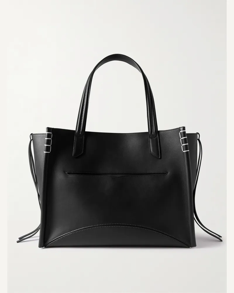 J.W.Anderson Loafer Cabas Tote aus Leder mit Troddeln Schwarz