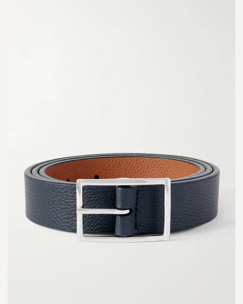 Anderson's Wendbarer Gürtel aus vollnarbigem Leder, 3 cm Blau