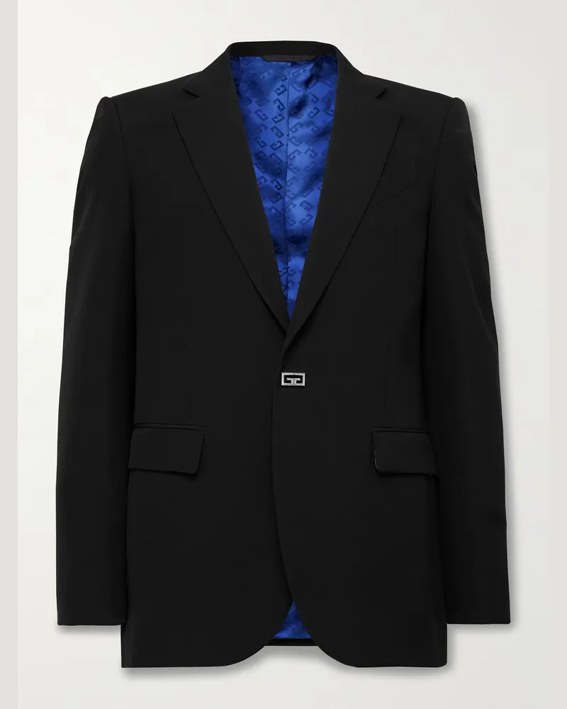 Givenchy Schmal geschnittenes Sakko aus Wolle Schwarz