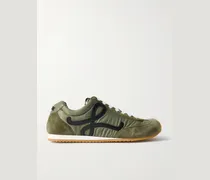Ballet Runner 2.0 Logo-Appliquéd Shell, Suede and Leather Sneakers