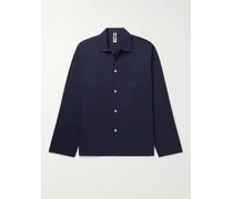 Camp-Collar Organic Cotton-Poplin Pyjama Shirt