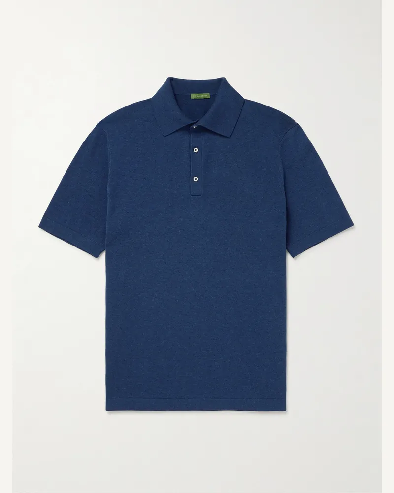 Sid Mashburn Rally Cotton Polo Shirt Blue