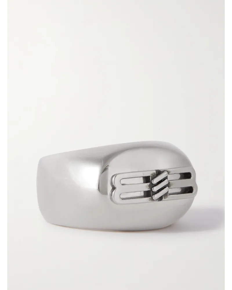 Balenciaga Silver-Tone Ring Silber