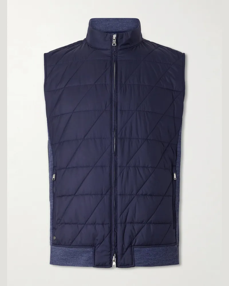 Peter Millar Walker Quilted Shell Vest Blue