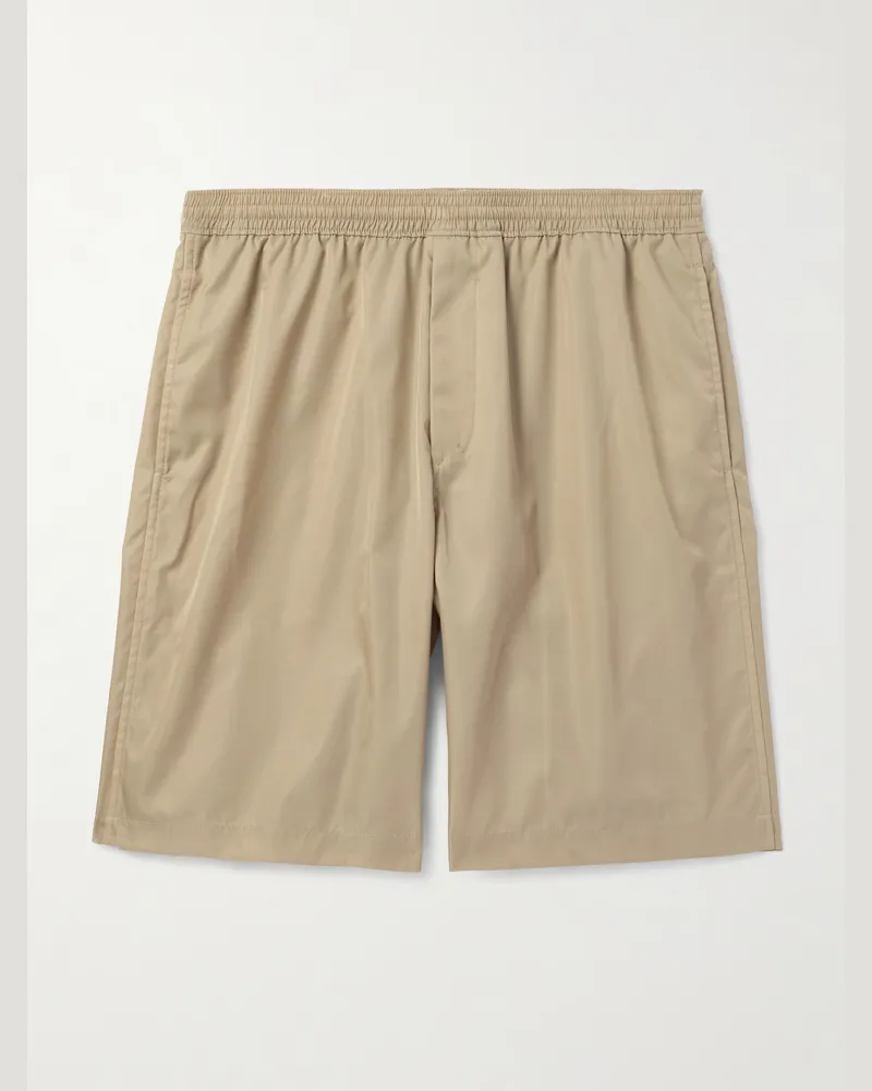 Givenchy Straight-Leg Shell Shorts Neutrals