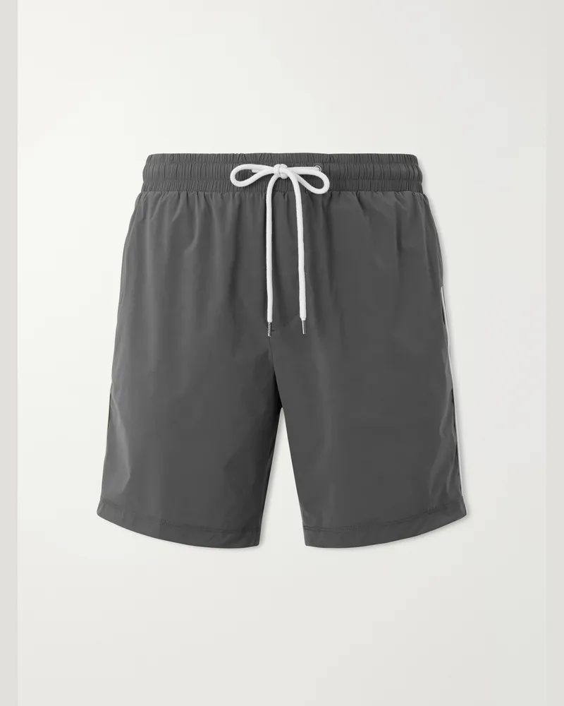 James Perse Straight-Leg Mid-Length Swim Shorts Gray