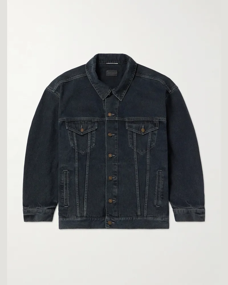 Saint Laurent Jeansjacke Blau