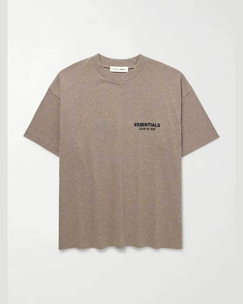 Fear of God T-Shirt aus Baumwoll-Jersey mit Logoapplikation Braun