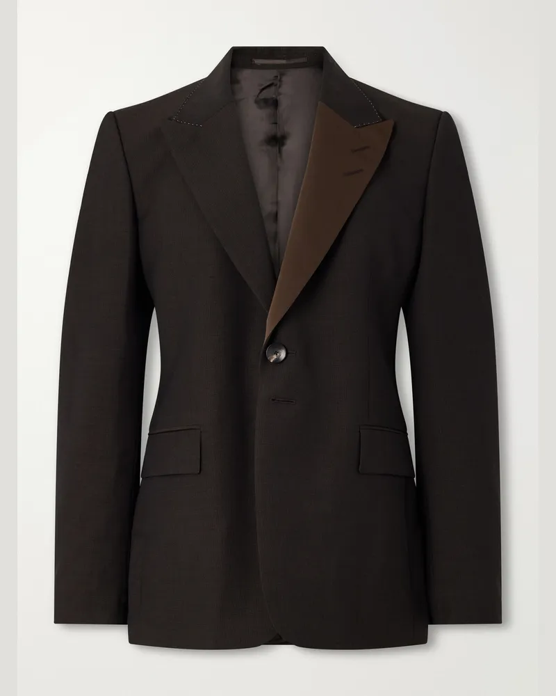 Wales Bonner Alto Virgin Wool Blazer Brown
