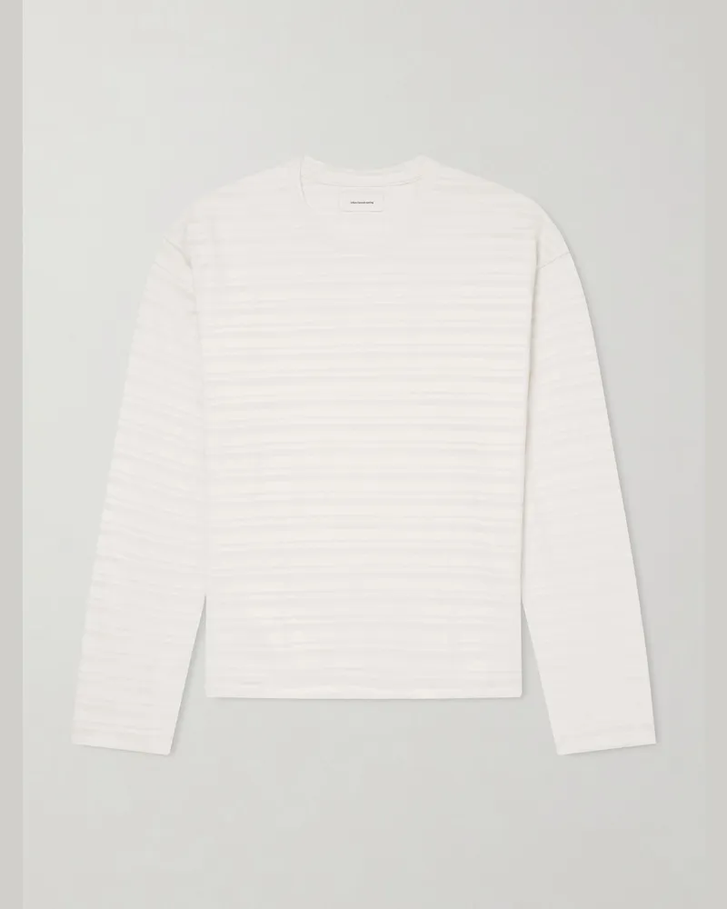 Mfpen Striped Organic Cotton Sweater Neutrals