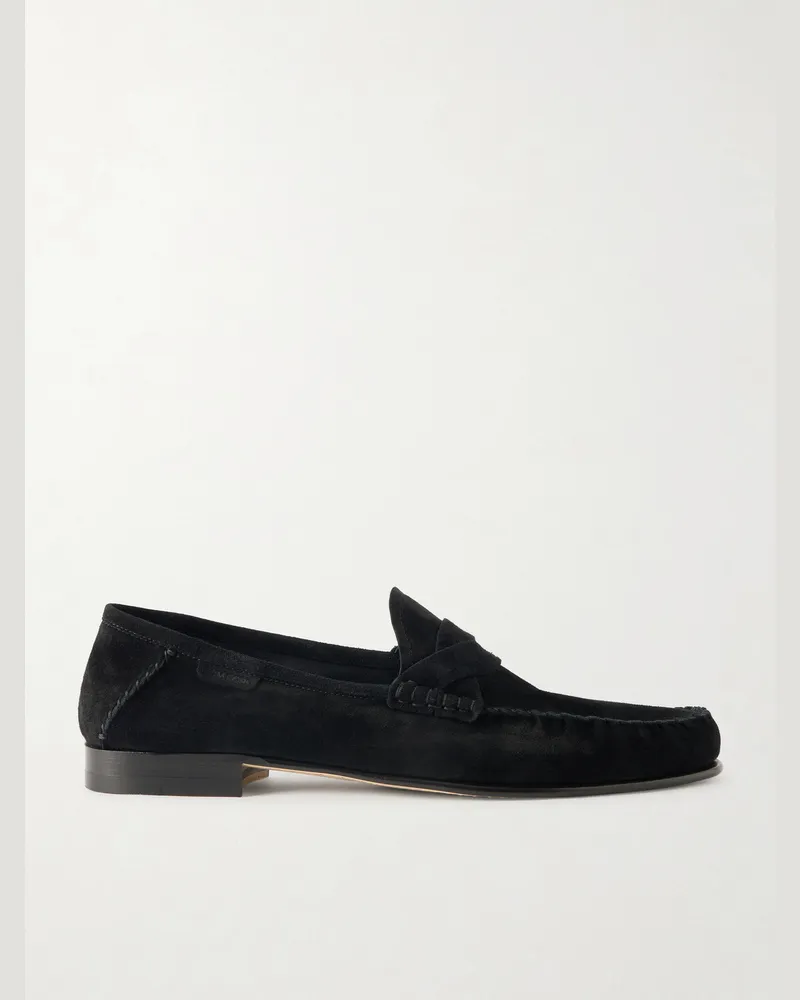 Tom Ford Ripley Suede Loafers Black