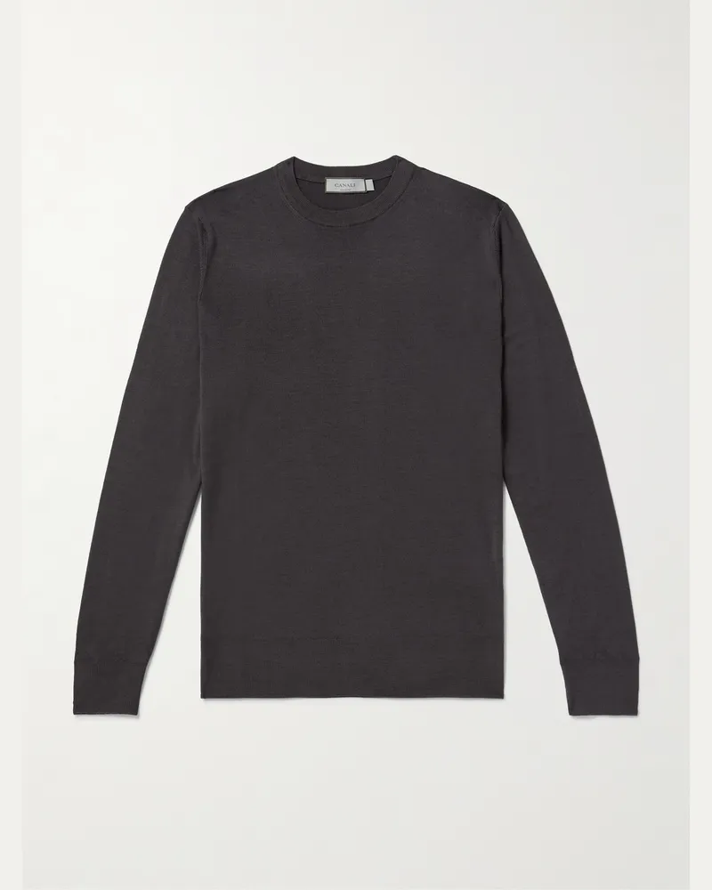 Canali Wool Sweater Brown